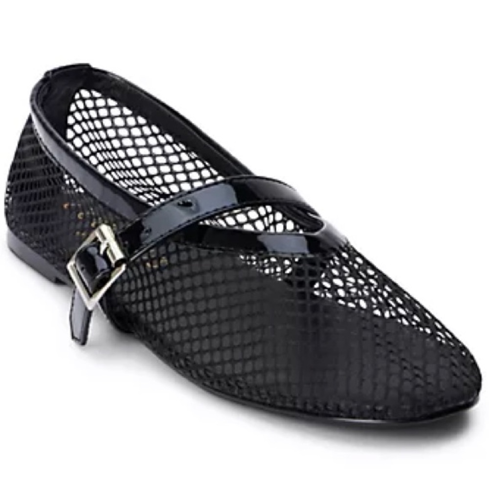Coconuts by Matisse Black Mesh Flats